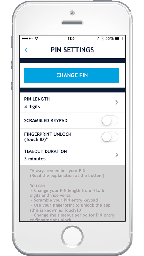 SAASPASS Pin Settings Single Sign On SSO Two Factor Authentication Secure