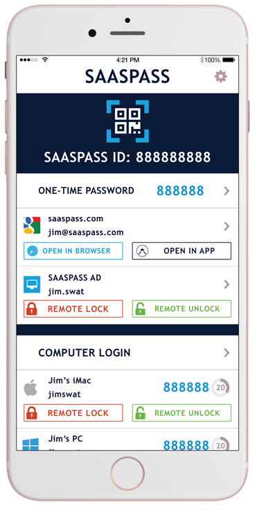 iphone with one time password