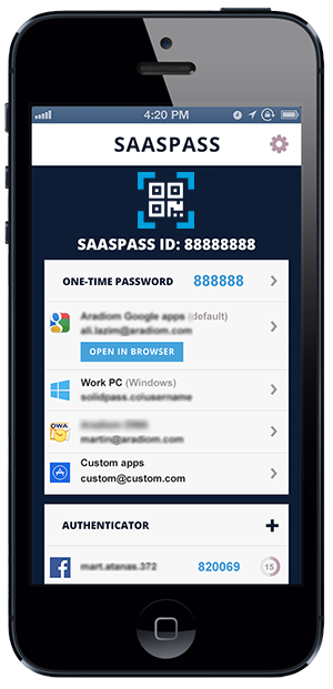 iphone with one time password
